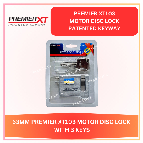 Premier XT Motor Disc Lock XT103/ XT104 - [3 Original Keys / Add ...
