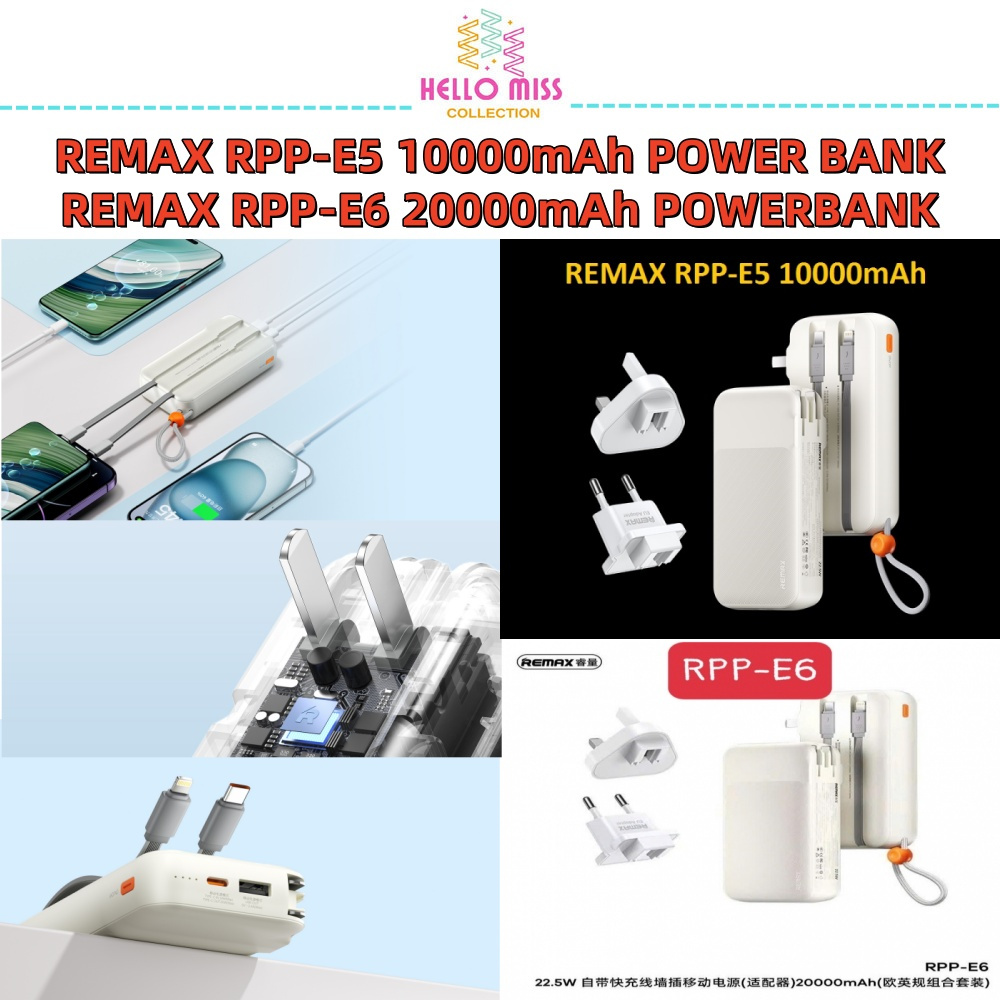 Remax RPP-E5 10000mAh / RPP-E6 20000mAh Powerbank Fast Charging 22.5W ...