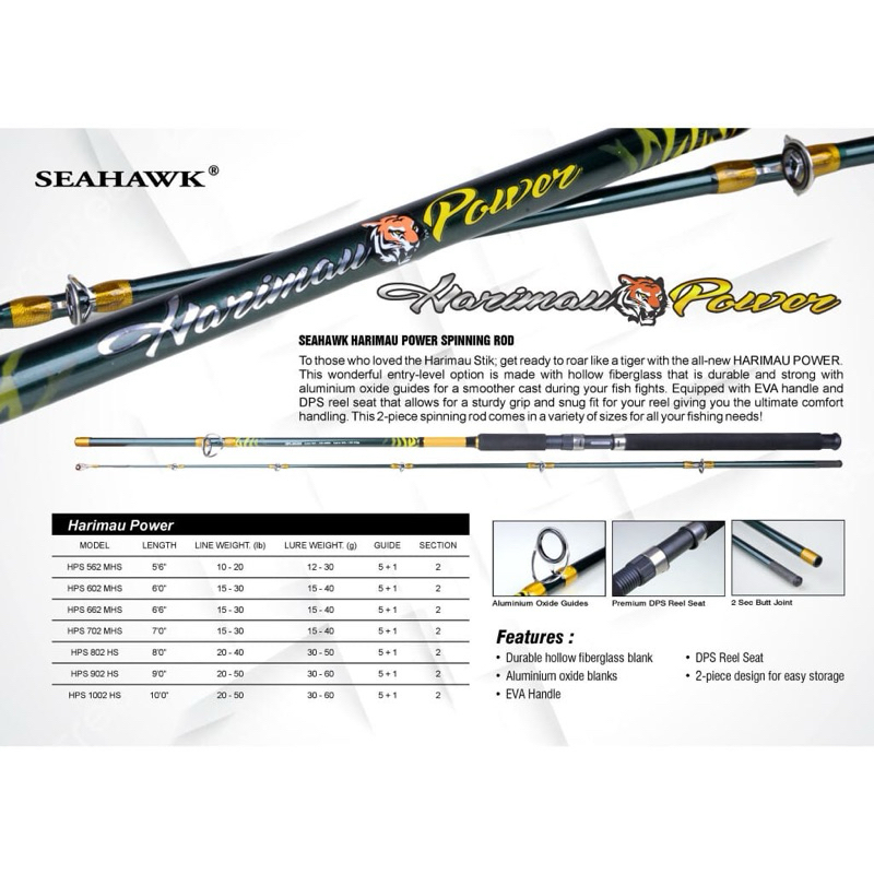 seahawk harimau power HPS902hs fishing rod | Shopee Malaysia