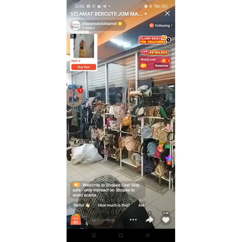3kg rm40-rm70 lock live streaming | Shopee Malaysia