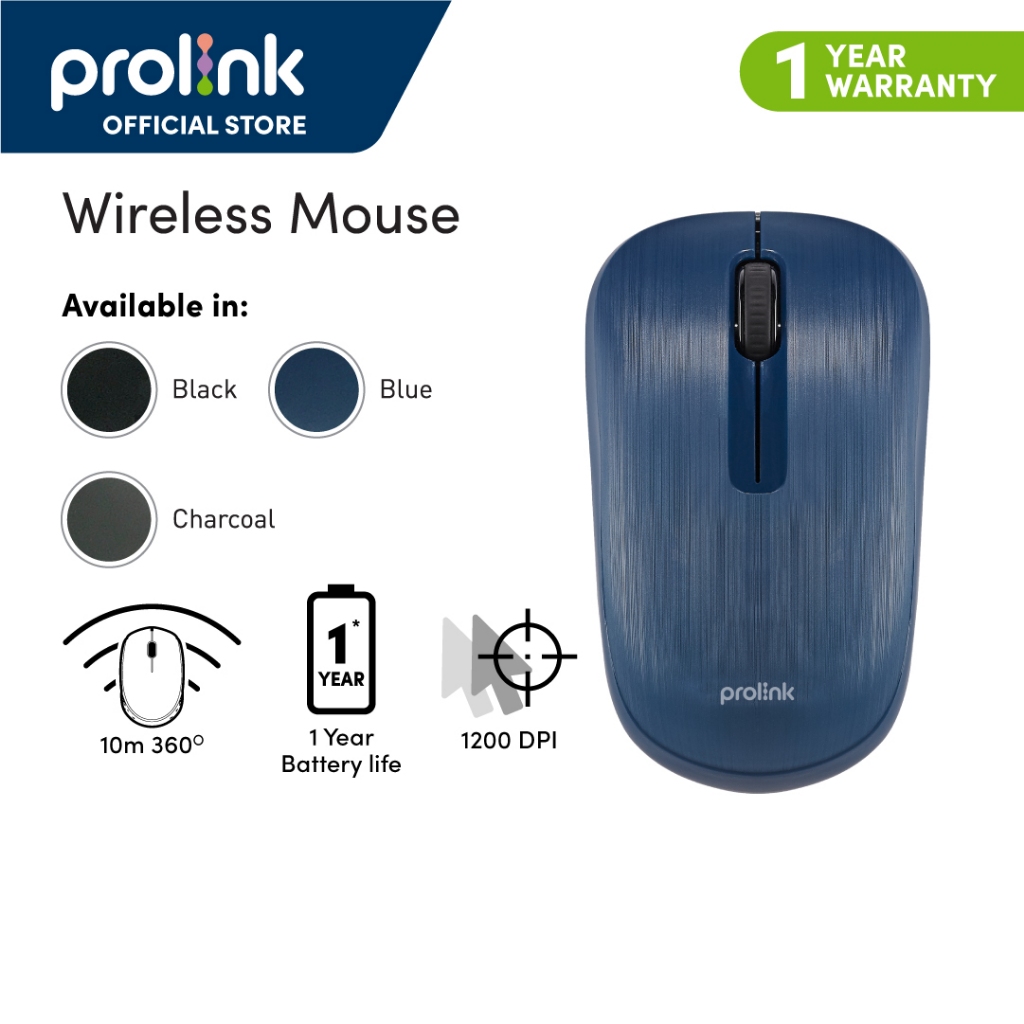 Prolink Wireless Optical Mouse 1200DPI Power Saving, Smooth and ...