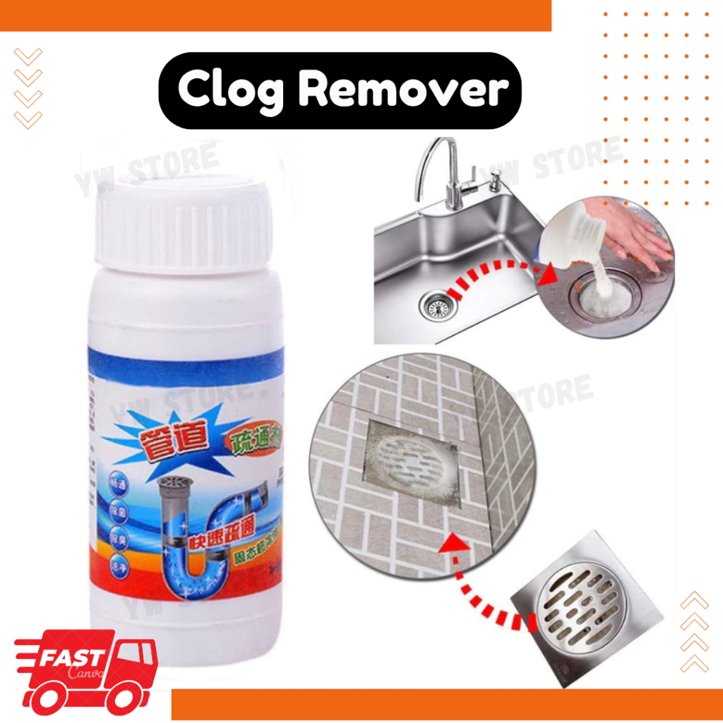 Clog Remover Drain Pipe Basin Cleaner Clogged Drainage Remover Powder ...
