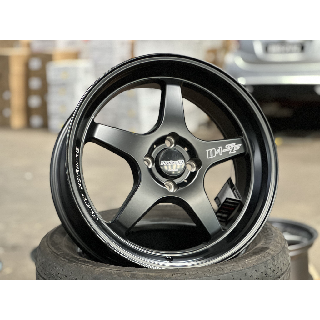 NEW 17X7.5J Lenso D1SF Rim (set of 4) Black 4X100 for Vios Yaris City ...