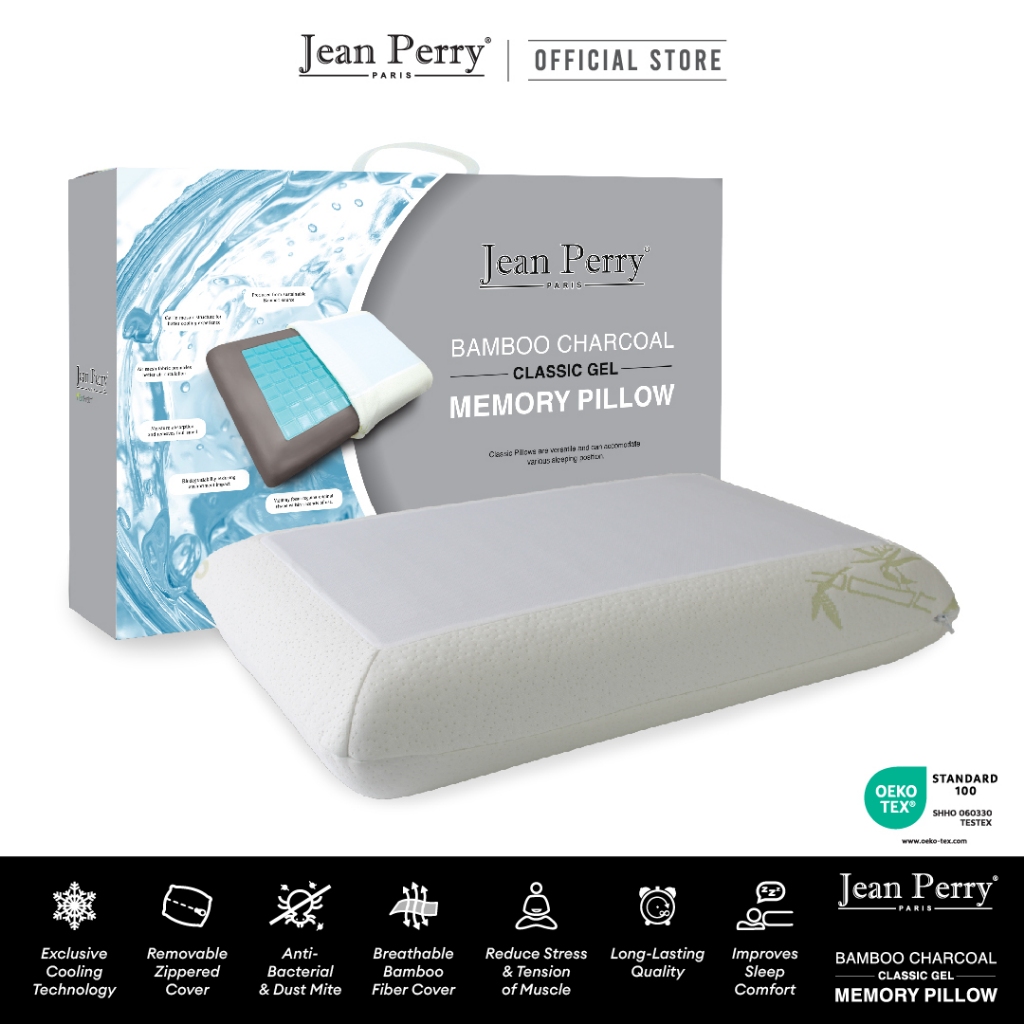 Jean Perry Eco health Bamboo Charcoal Gel Memory Pillow Classic