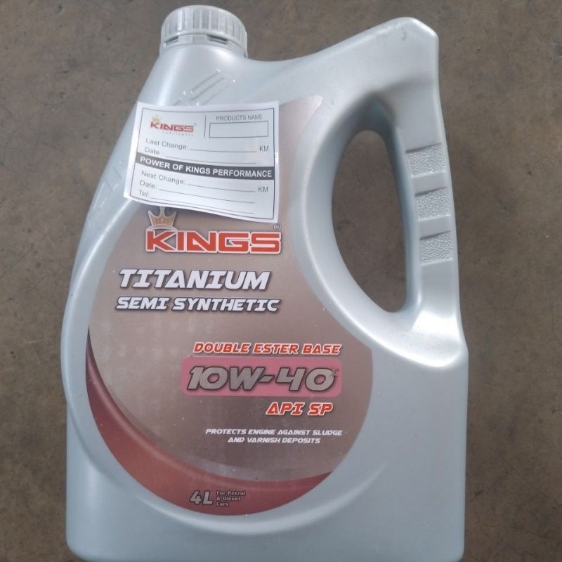 kings engine oil 4L 10-40w semi synthetic | Shopee Malaysia