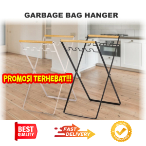 Garbage Bag Hanger/ Portable Folding Garbage Rack/ Trash Bag Holder ...
