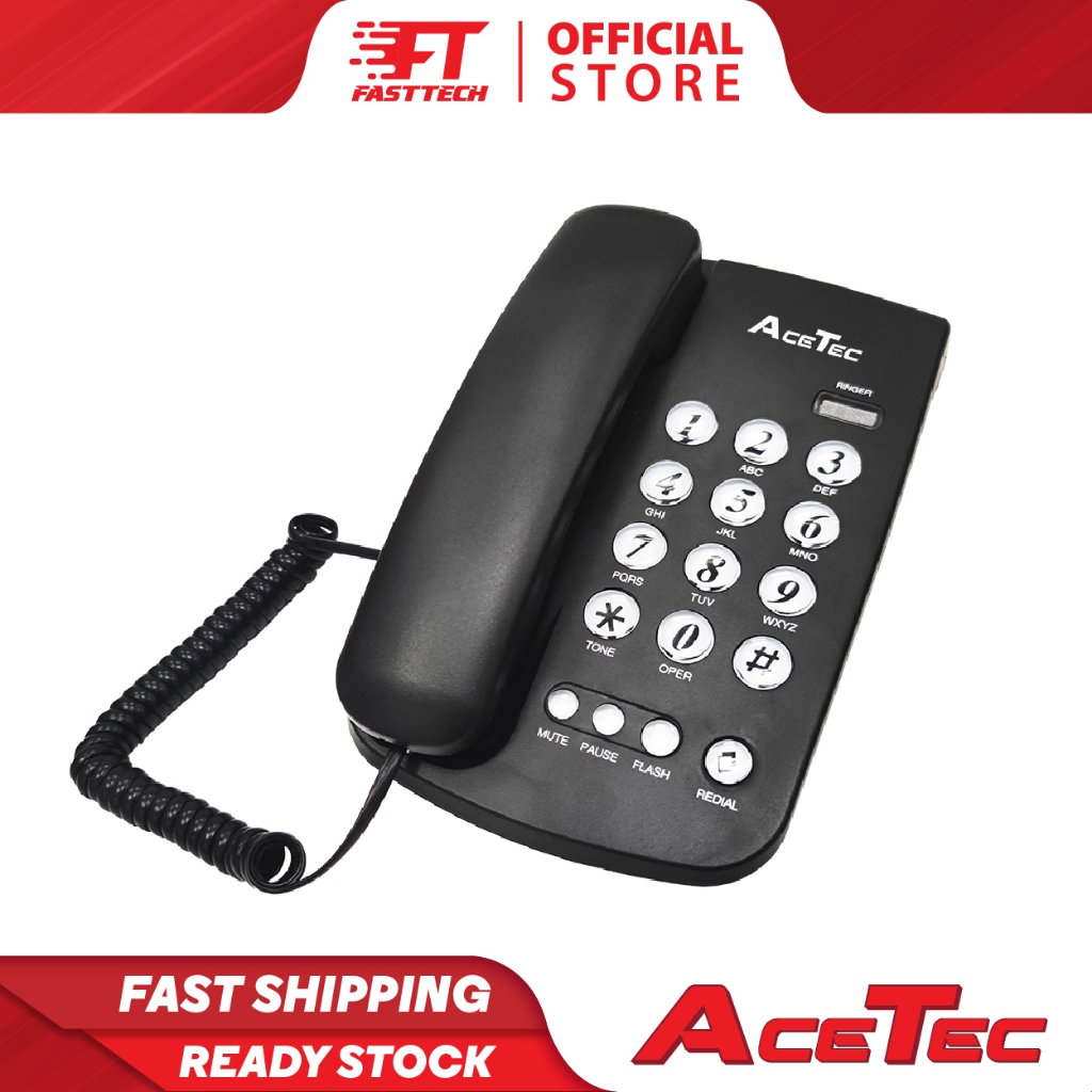 ACETEC ATP100 Corded Single Line Telephone TM Unifi Maxis Time Landline ...