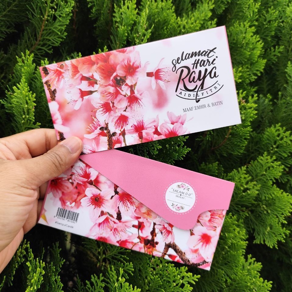 [ PAKET 7+1 PERCUMA ] Bunga Merah Sampul Raya Cantik 2025 ANGPAO MONEY ...
