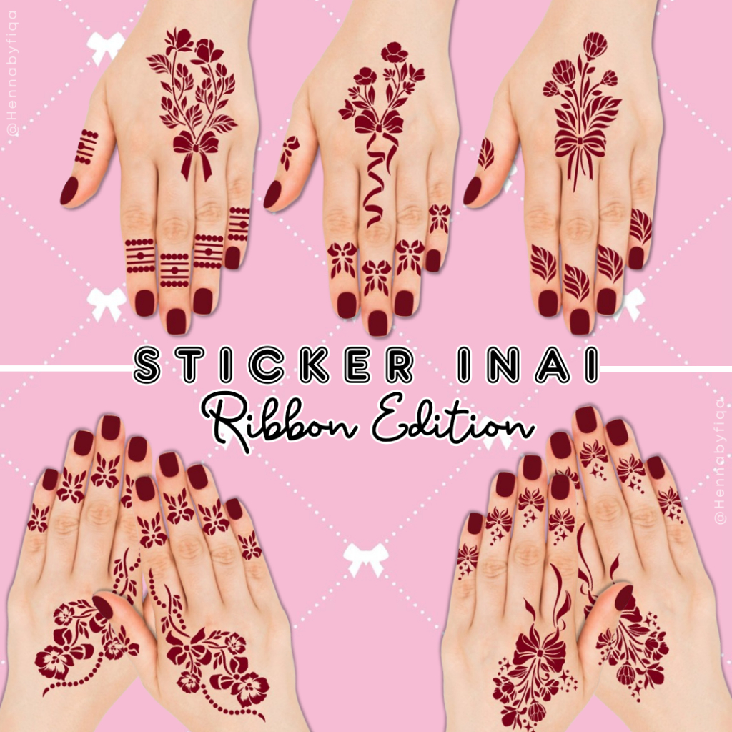 STICKER INAI RIBBON MINIMALIST | Shopee Malaysia
