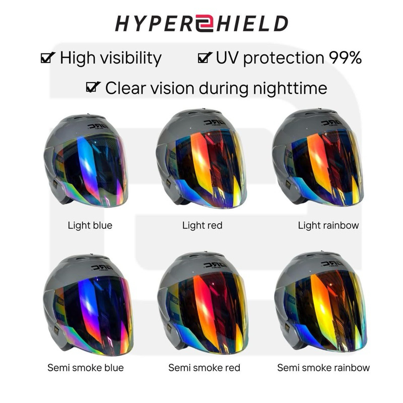 VISOR HYPERSHIELD (FOR RITZ MODEL) VISOR ONLY | Shopee Malaysia