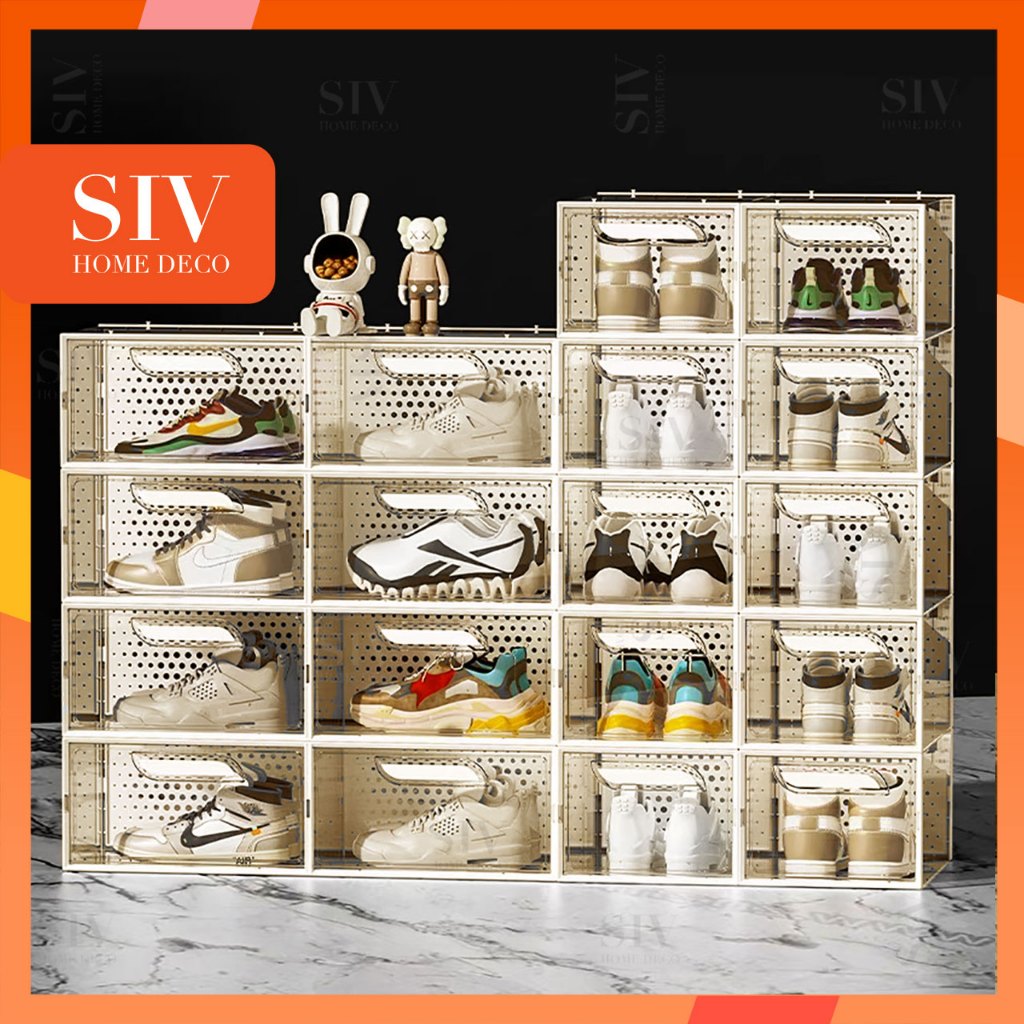 【Free of Installation】SIV Foldable Shoe Cabinet Folding Shoe Rack Box ...
