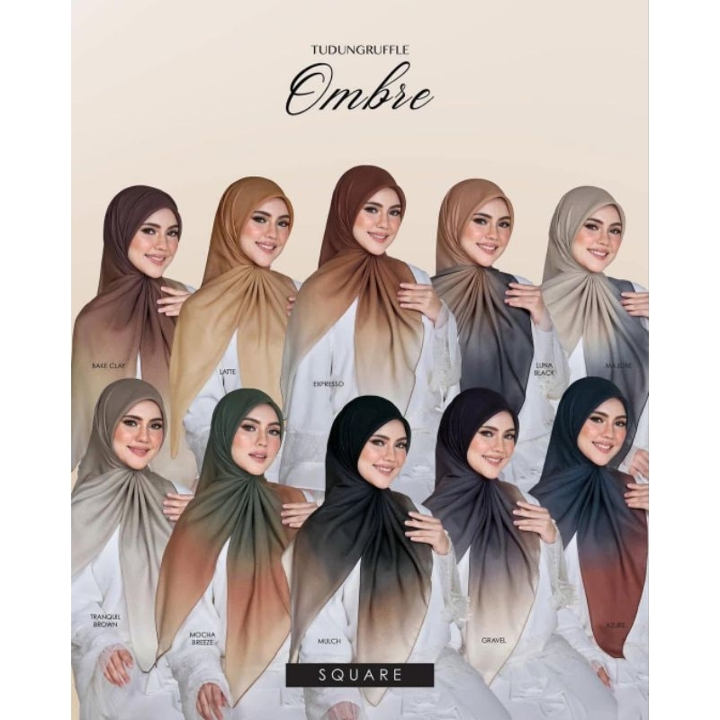 tudung ruffle OMBRE EDITION | Shopee Malaysia