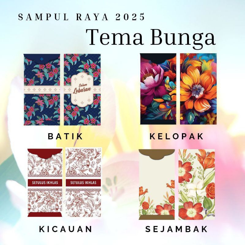 Sampul Raya 2025 Viral Ekslusif (Tema Bunga) | Shopee Malaysia