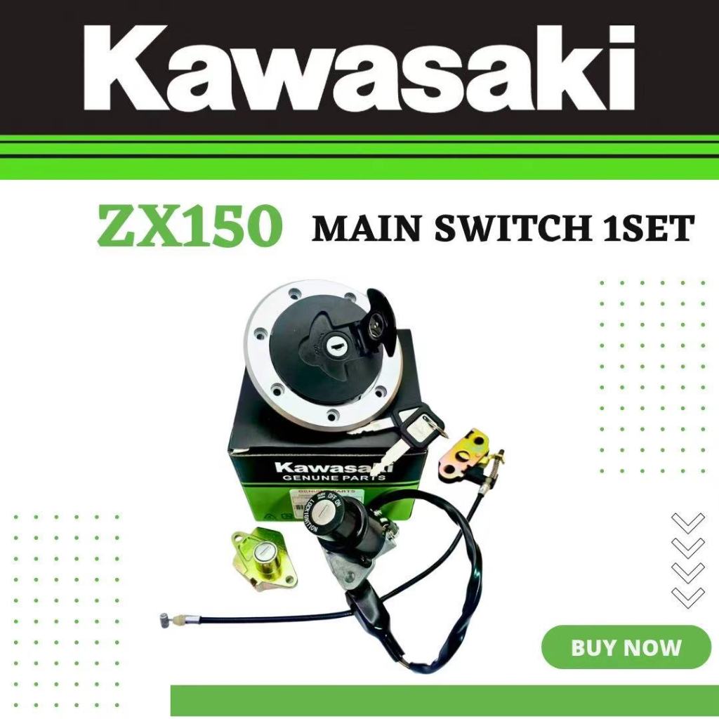 ZX150 KRR150 KAWASAKI ORIGINAL MAIN SWITCH KEY COMP SET KUNCI