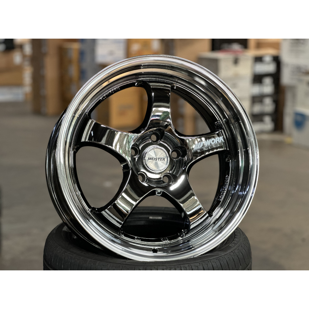 NEW 18X8.5J AOW S1R Rim (set of 4) Black Chrome 5X114.3 for Civic Camry ...