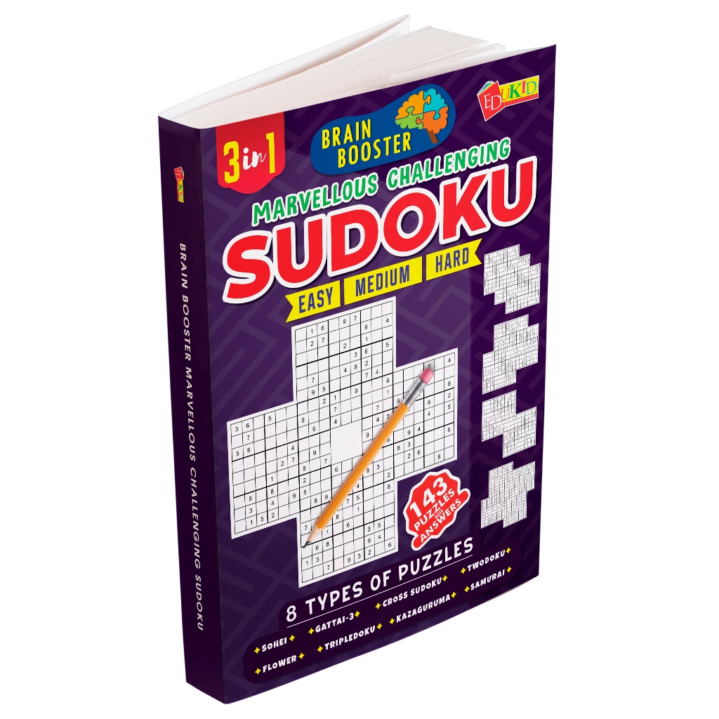 BRAIN BOOSTER SUDOKU MARVELLOUS (142 SUDOKU /PUZZLES) | Shopee Malaysia