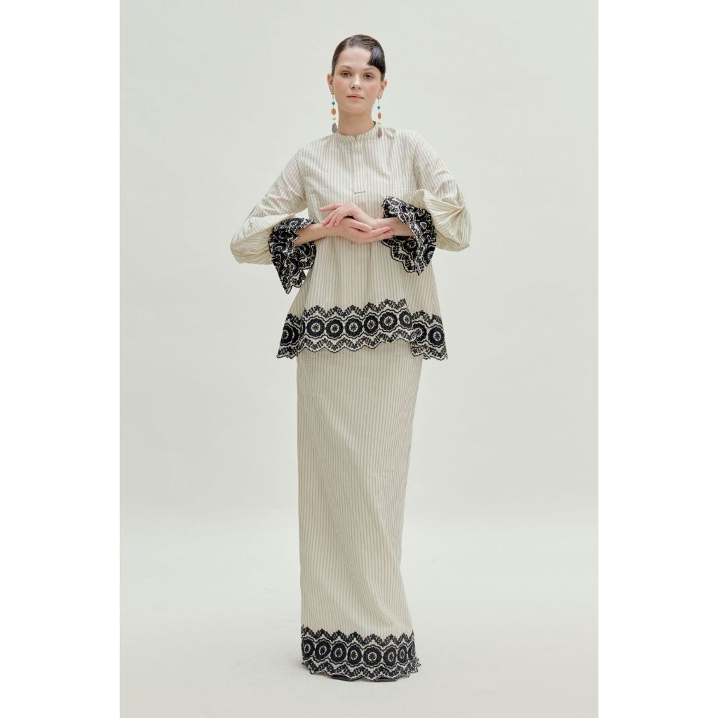 Petra Alora Ruffled Cotton Kurung Kedah | Shopee Malaysia