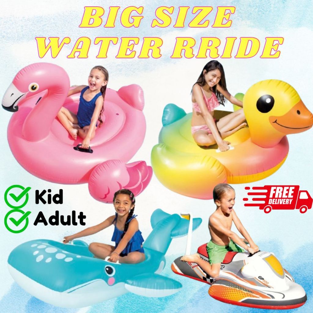 【Big Size】Adult & Child Intex Giant Ride-On Float Unicorn Dragon ...