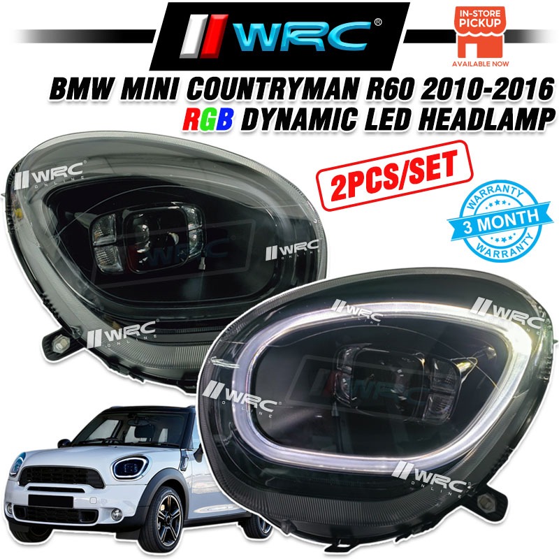BMW Mini Countryman R60 2010 - 2016 RGB Dynamic Led Headlamp | Shopee ...