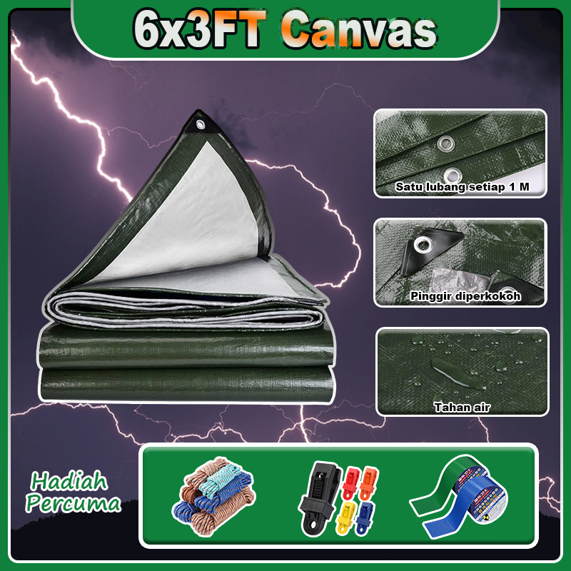 More Sizes Waterproof Tarpaulin Heavy Duty Ground Sheet Camping PE Reinforced Poly Tarp I.33235922