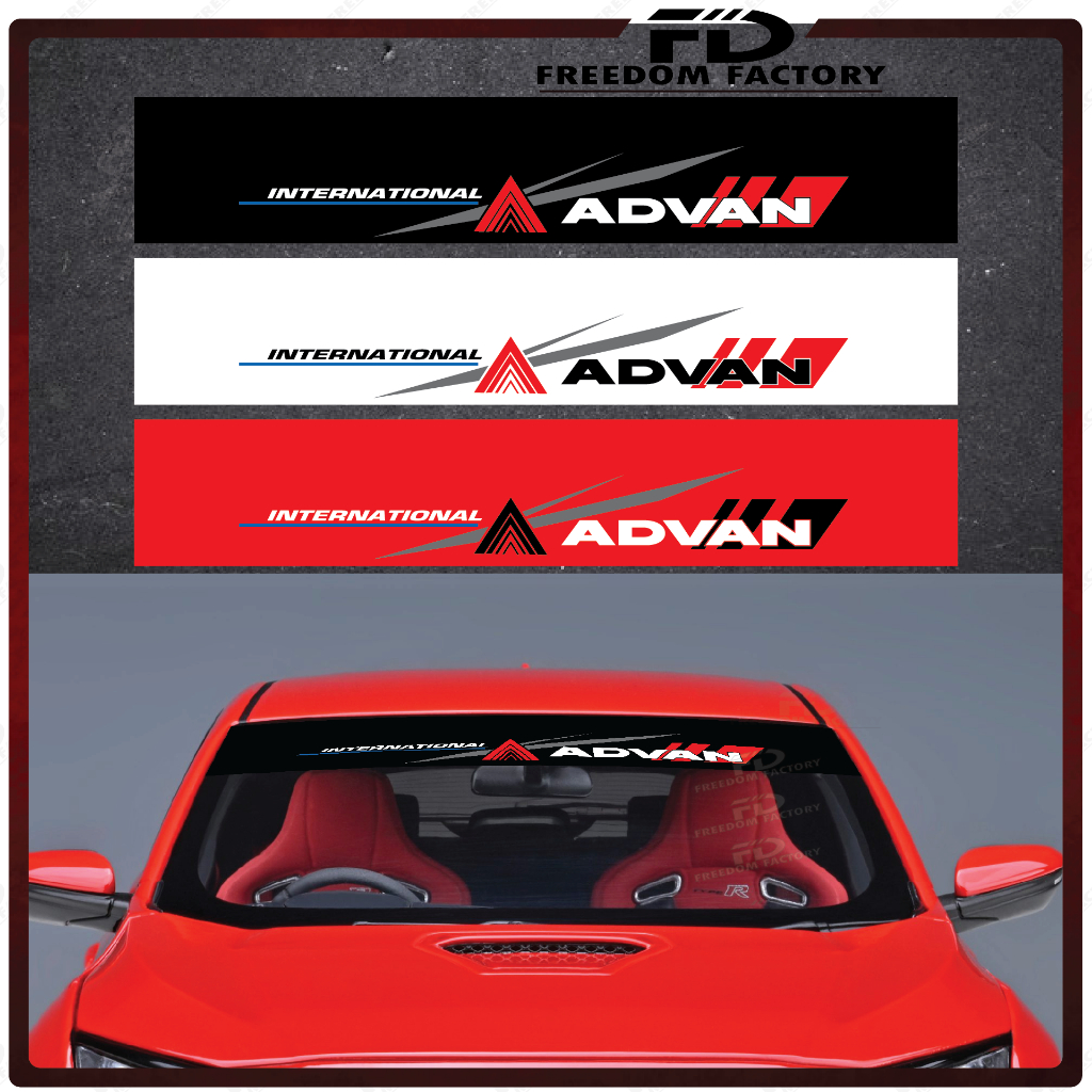 ADVAN SPORT Front Windshield Sticker / Sticker Tampal Cermin Depan ...