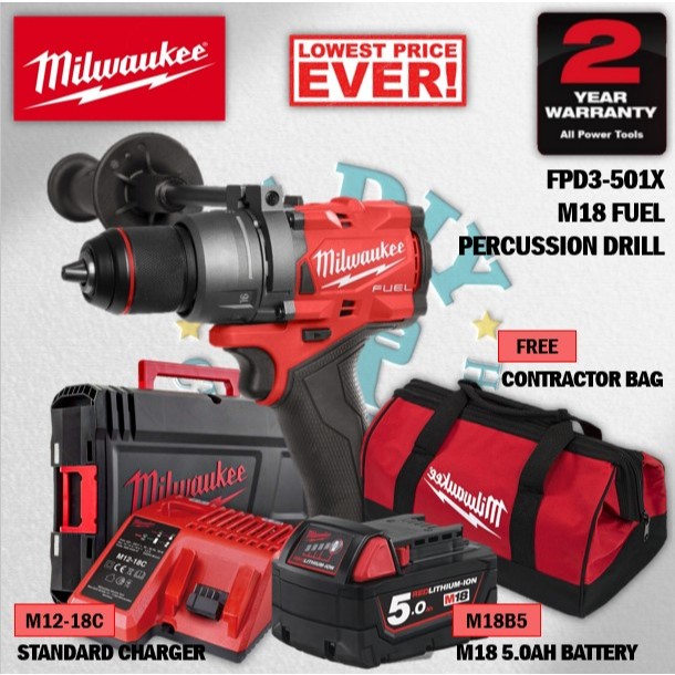 Milwaukee M18 FPD3 FUEL Percussion Drill 13MM Gen IV | Shopee Malaysia