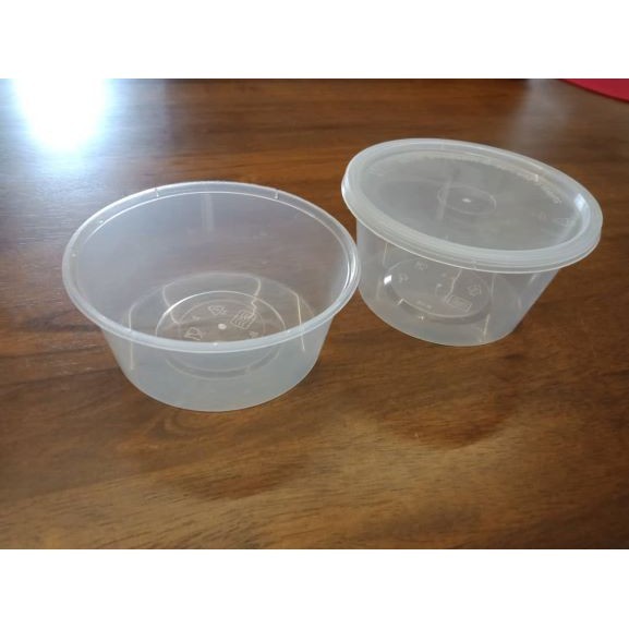 Round Disposable Plastic Food Container [50Pcs] BEKAS PLASTIK MAKANAN ...
