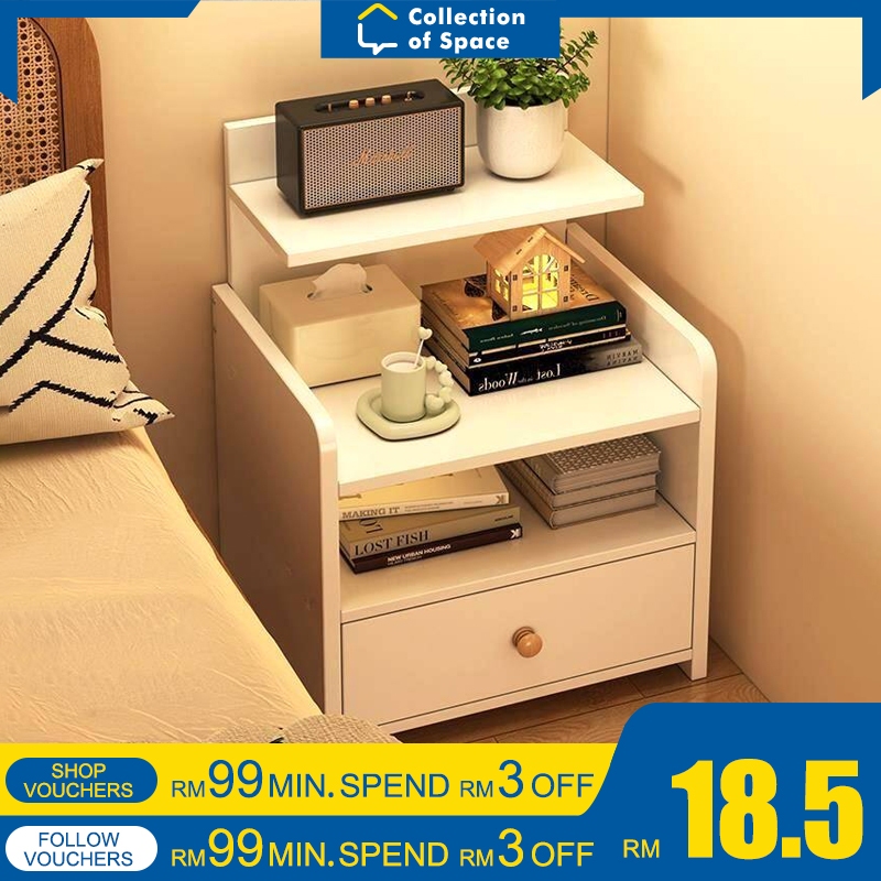 Bedside Table Bedroom Nightstand Side Table With Drawer Side Cabinet ...