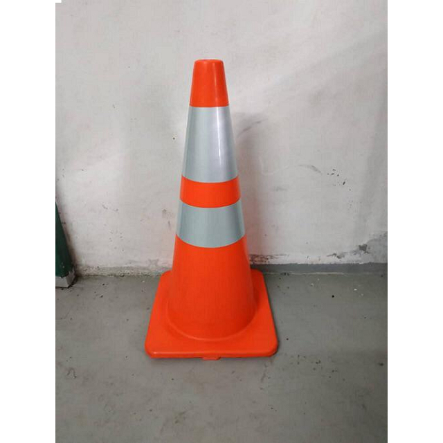 PVC Safety Traffic Cone All Orange Black Insert Base - 700MM(H ...