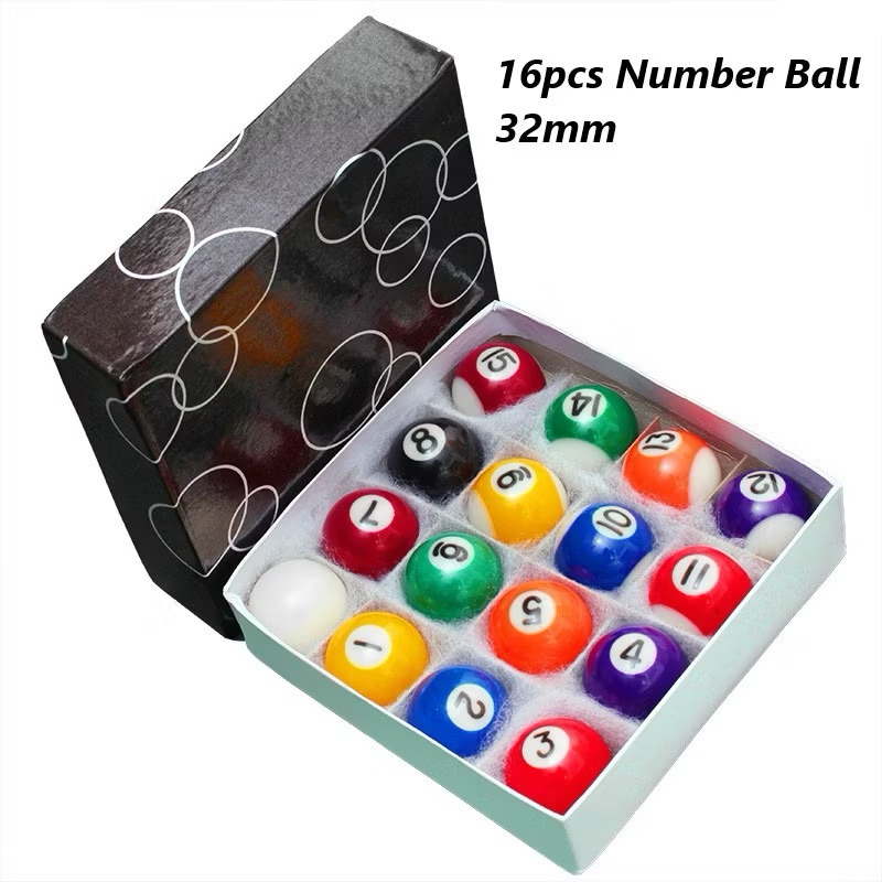 32mm Child Mini Billiard Pool Table Balls Set / English Billiards ...