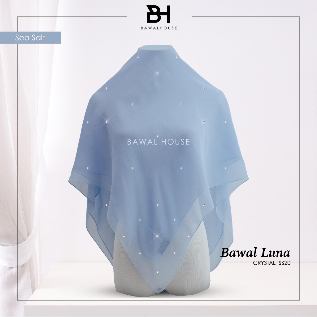 Tudung Bawal Luna SS20 Dot Original Crystal Bawal House Shopee