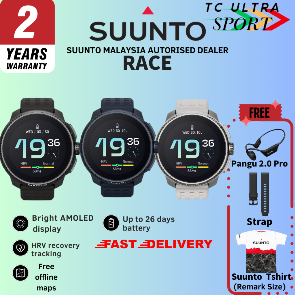 [NEW] Suunto Race All Black Ultimate Performance Watch for Racing and ...