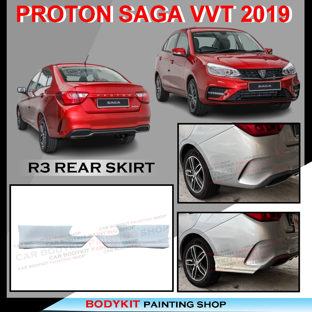 PROTON SAGA VVT 2019-2023 R3 ANN EDITION ANNIVERSRY EDITION REAR SKIRT ...