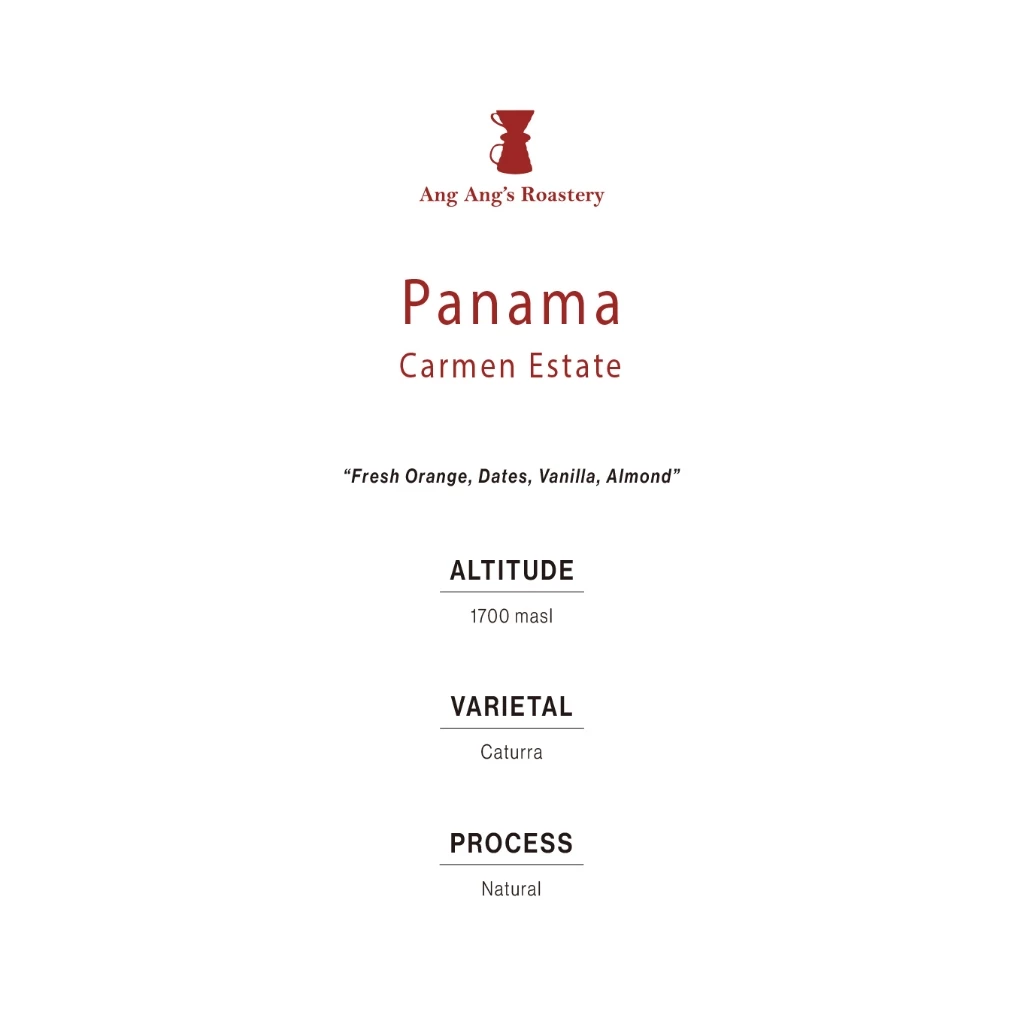 Ang Ang Roastery Limited Series - Panama Carmen Estate – specialty coffee beans Malaysia