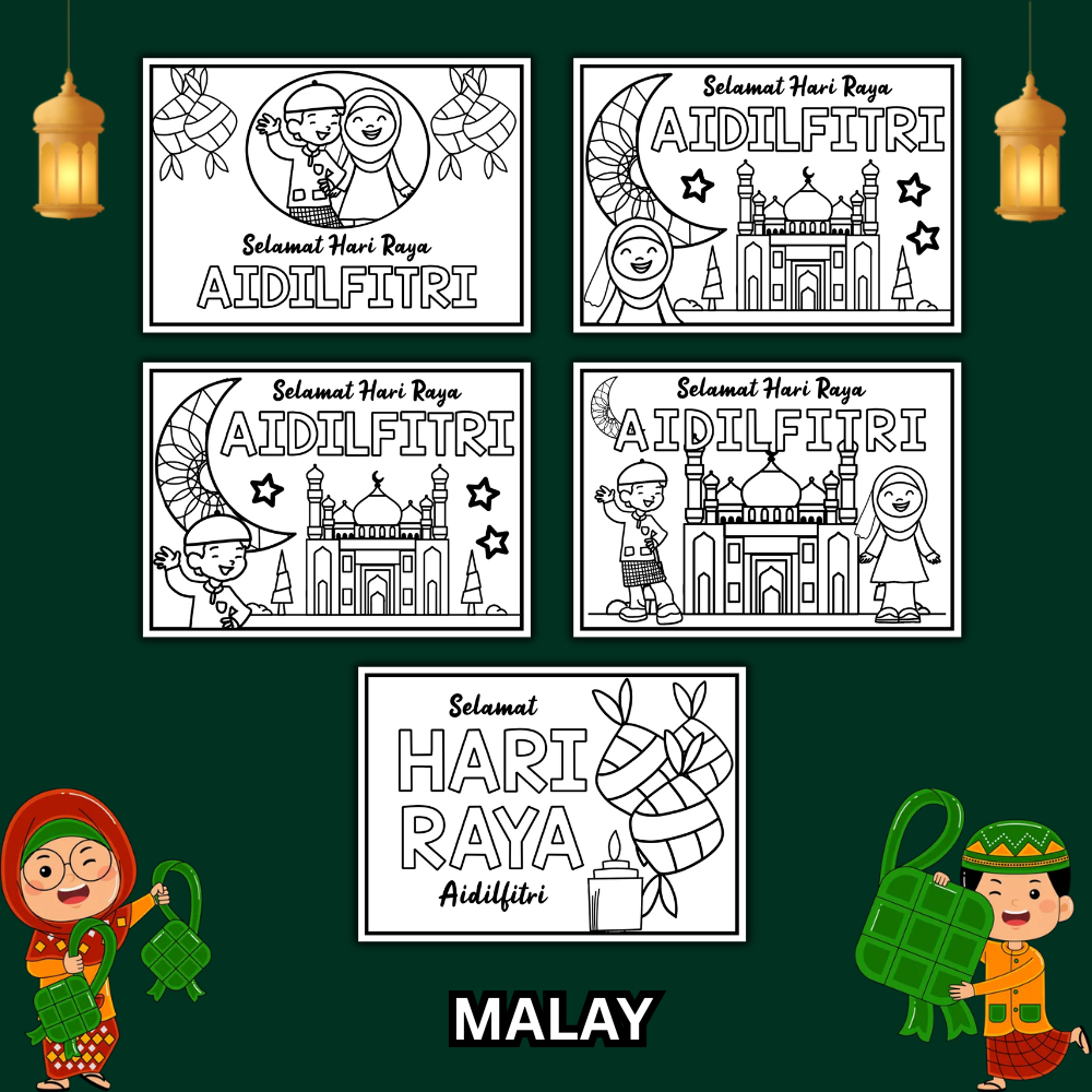 [PDF] 29 Ramadan & Hari Raya Aidilfitri Coloring Pages For Kids ...