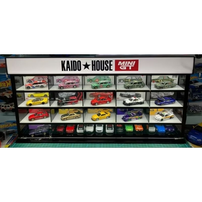 Kaido House 20 Slot Acrylic Display Rack with Led Lights & Sliding Door ...