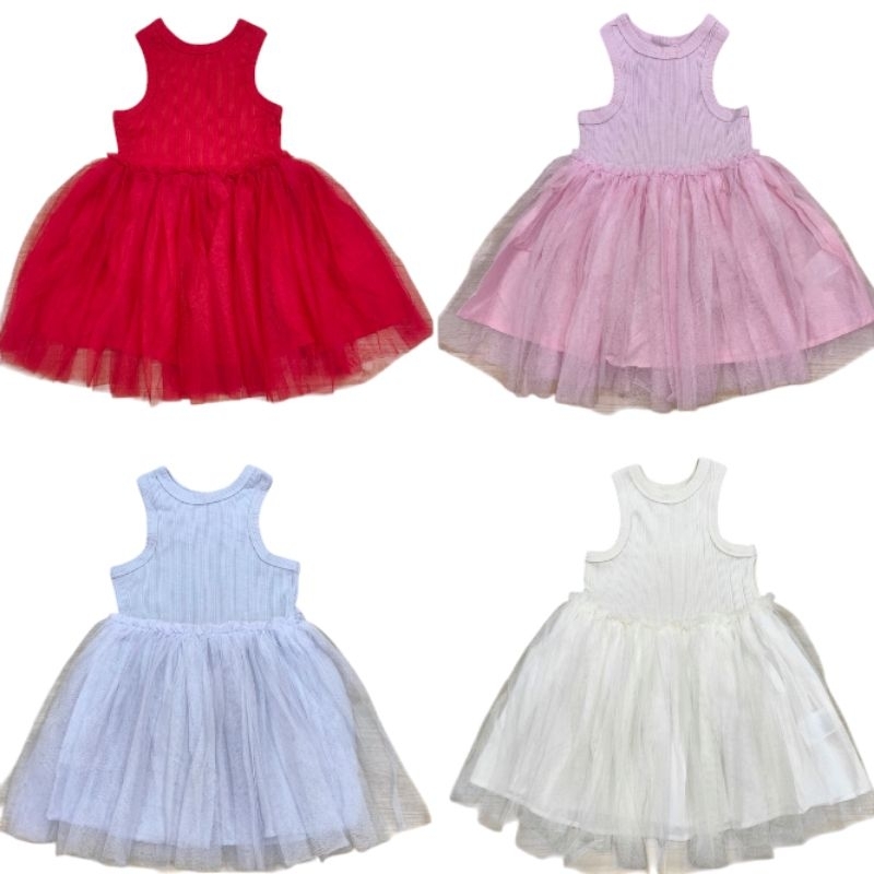 Cotton On Kids NOVA girl sleeveless rib dress cream lightpurple ...