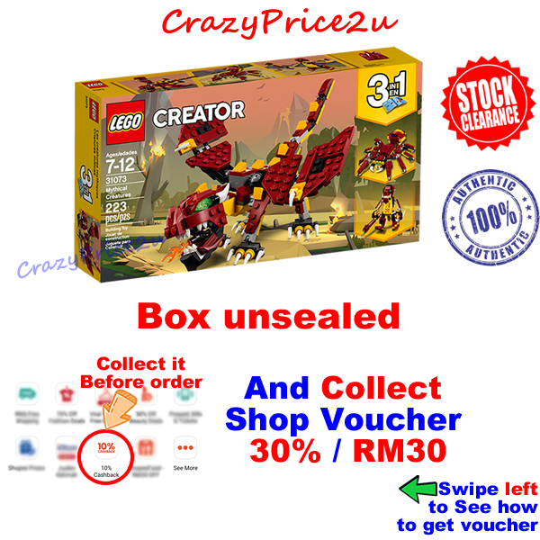 (Clearance Box unsealed)31073 LEGO® Creator Mythical Creatures | Shopee ...