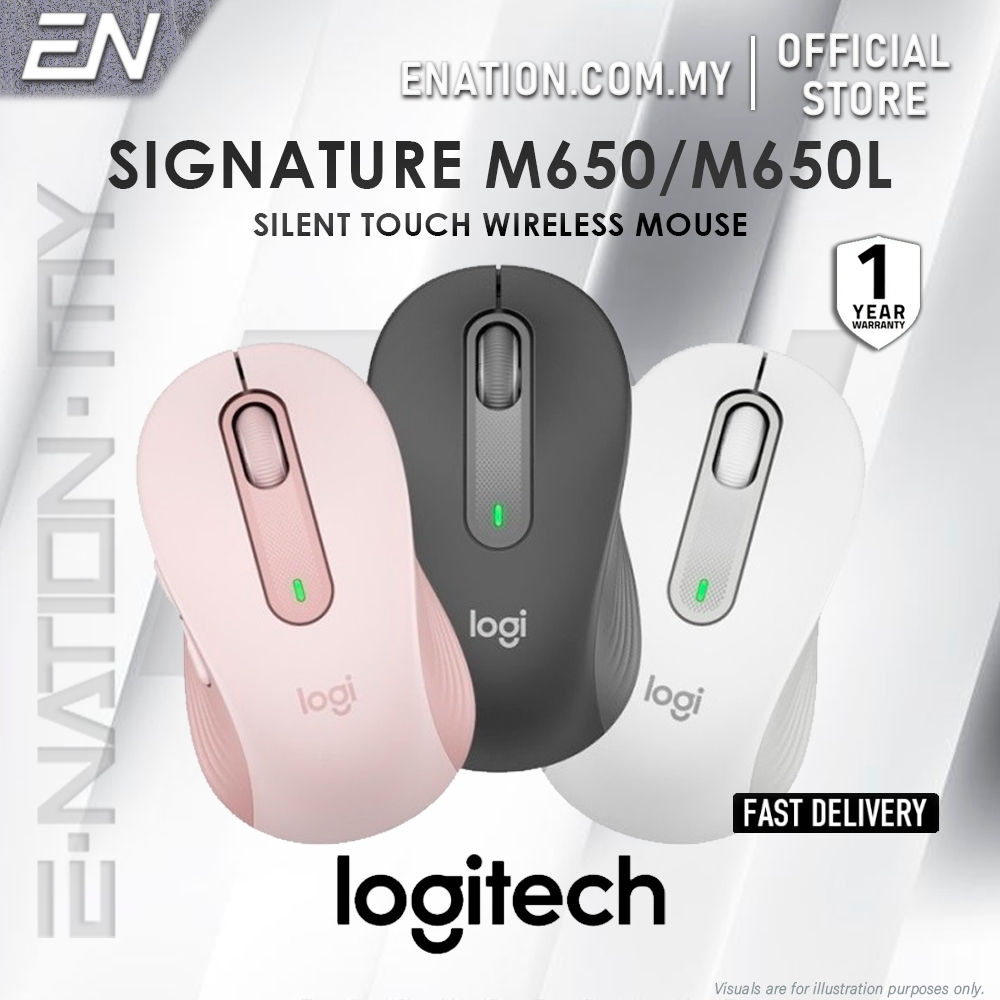 thumbnail image 2 of Logitech Signature M650-L Silent Wireless Mouse – Bluetooth, Red, 4000 DPI (Open Box) 2 of 4