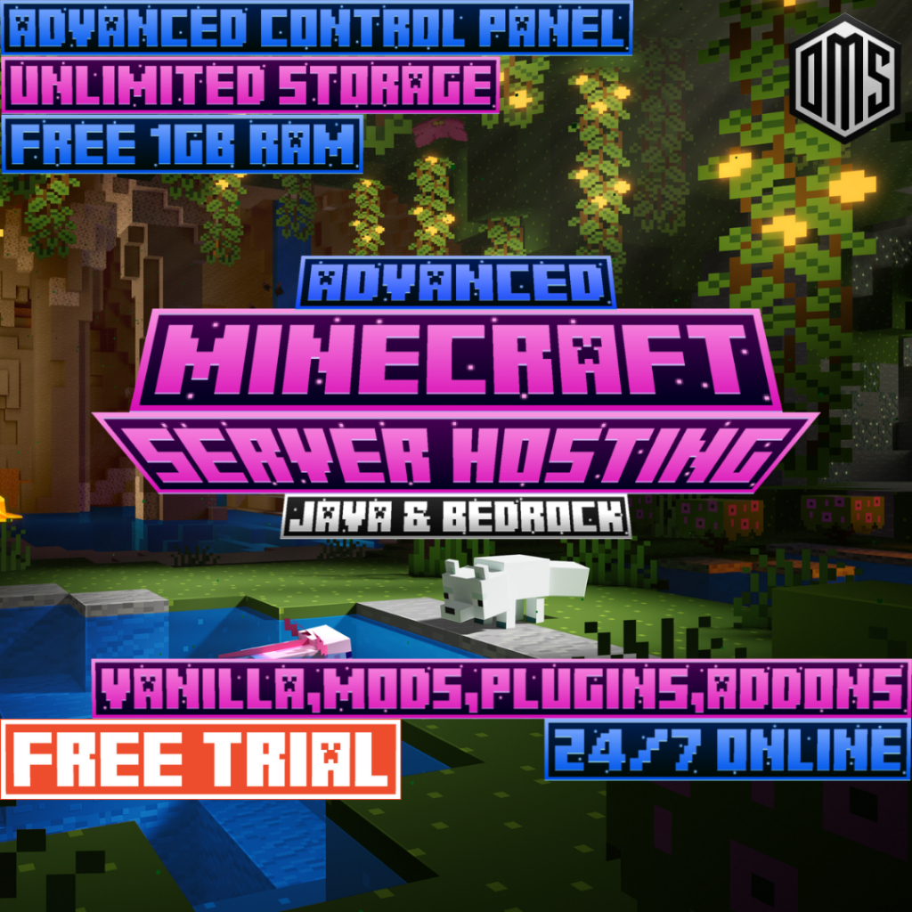 Minecraft Server Hosting Advanced | Java & Bedrock | 24/7 Uptime | Free ...