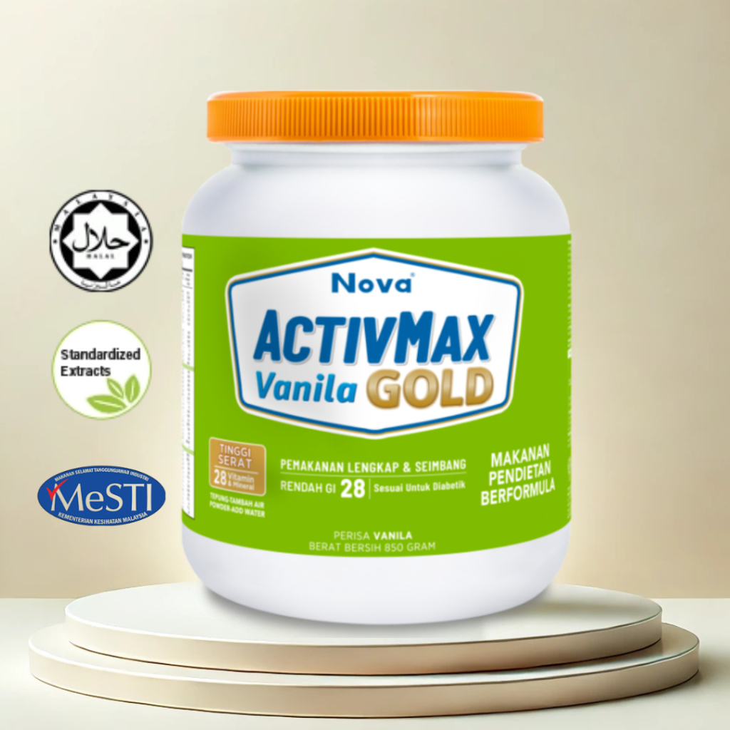NOVA Activmax Vanilla Gold 850g – Low GI Nutritional Drink for Bone ...