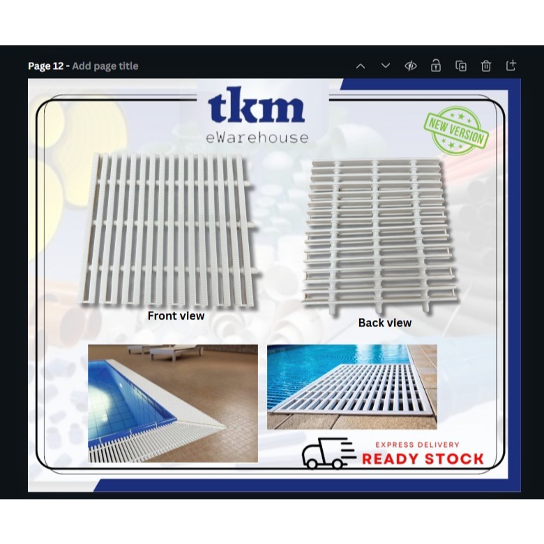 Pool Grating overflow bar UV protection per pcs Pool side scupper drain ...