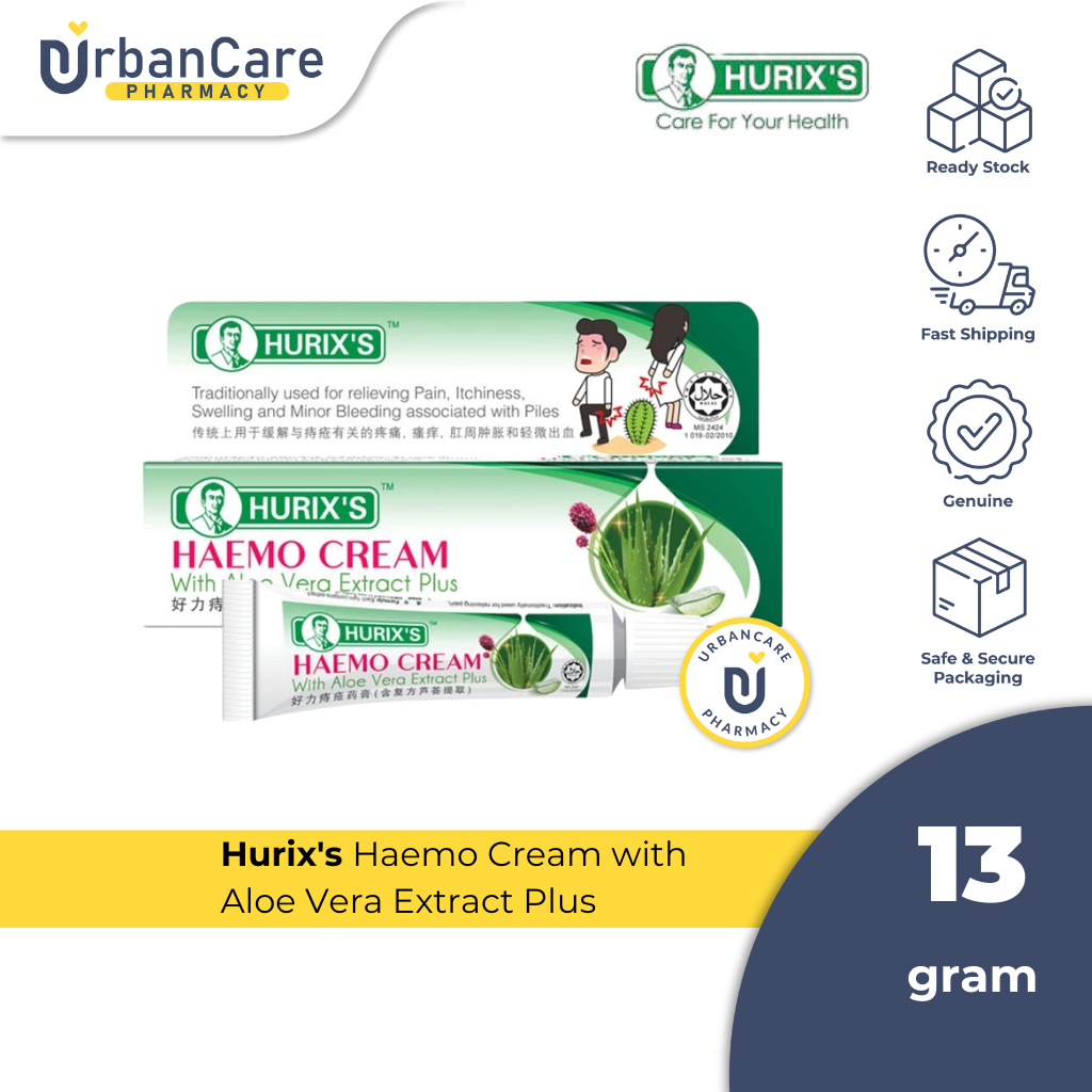Hurix's Haemo Cream with Aloe Vera Extract Plus 13g | Shopee Malaysia