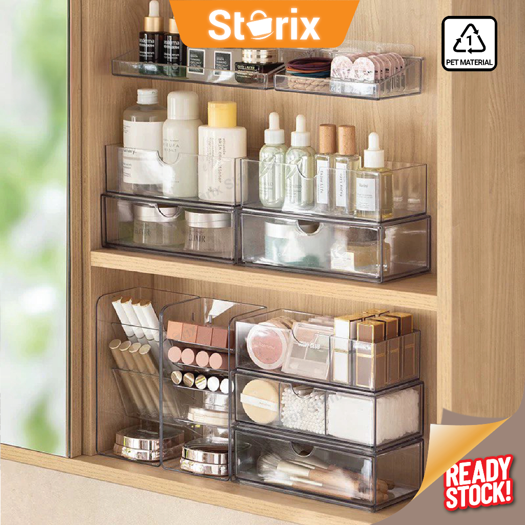 Storix PET Material Transparent Makeup Organizer Cosmetics Box ...