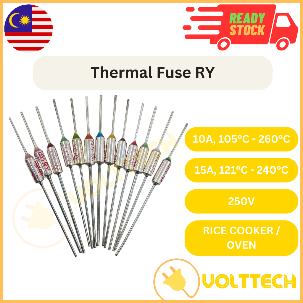 Thermal Fuse RY 10A 15A 250V Rice Cooker Dryer Iron Kettle Oven 105°C ...
