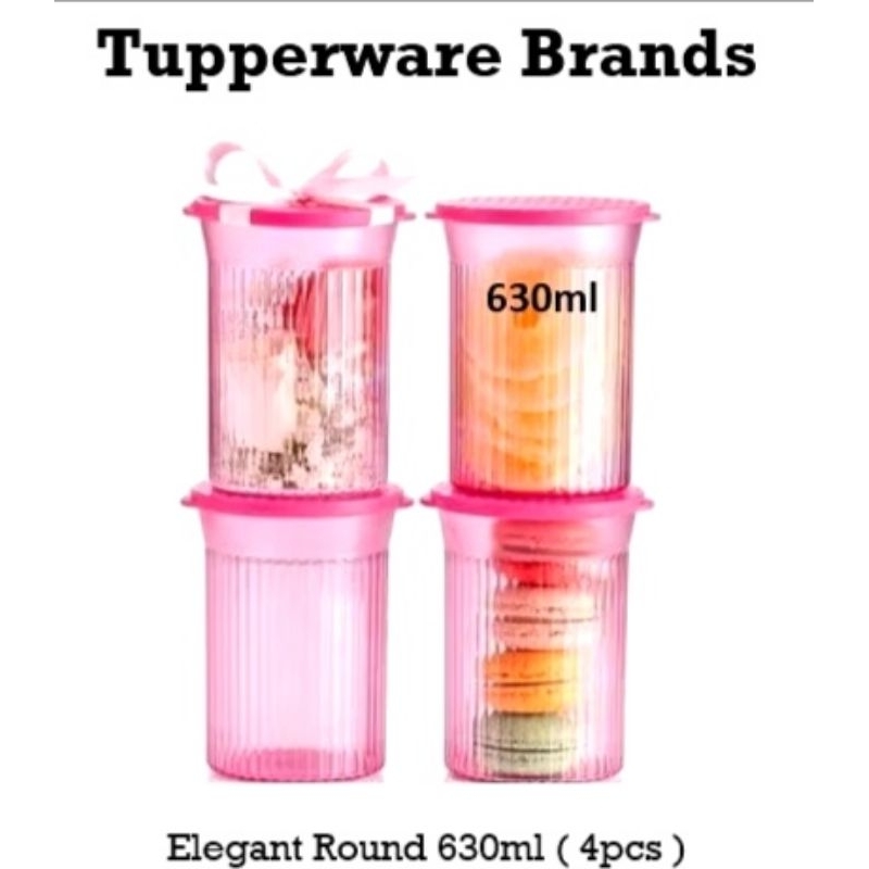 TUPPERWARE Elegant Round 630ml (2) | Shopee Malaysia