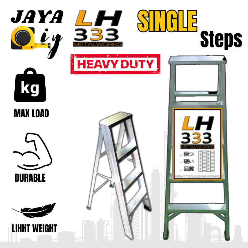 [LOCAL] LH333 Aluminium 【SINGLE SIDED】Ladder/ Tangga Ladder 5Steps ...