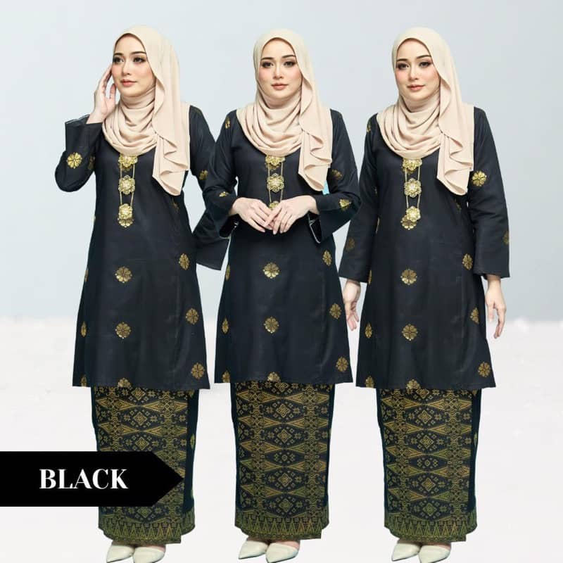 Baju Kurung Pahang Songket Tenun Bunga, Baju Kurung Moden, Baju Kurung cotton, Baju Raya 2025 Viral