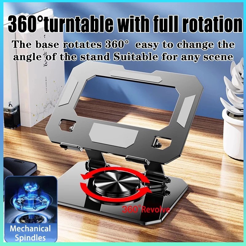360° Rotatable Foldable Stand - Carbon Steel iPad & Tablet Desk Stand ...