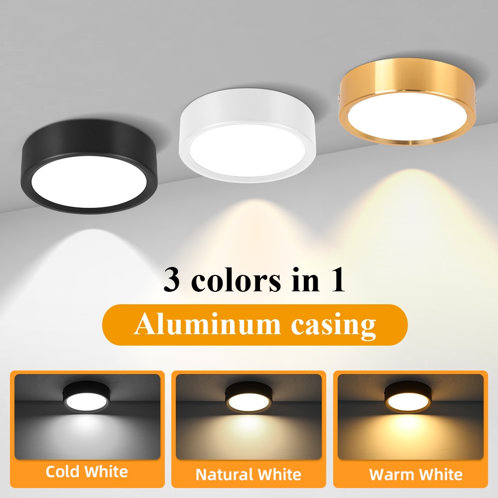 3 Colors Surface Downlight Led Ceiling Light Aluminium 4